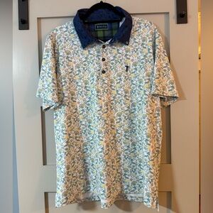 William Murray Bikini Girl Drink Patterned Men's Golf Polo